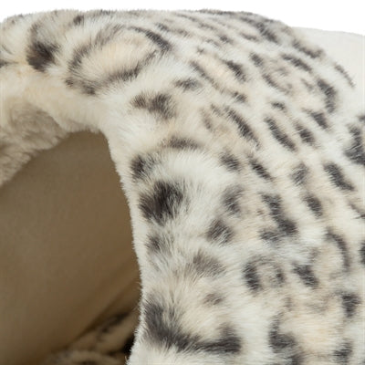 Trixie Katzenkorb Iglu Leo Plüsch Creme / Pantherdruck 35X41X26 Cm
