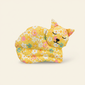 Baldrian Stoffkatze Gelb Blumen