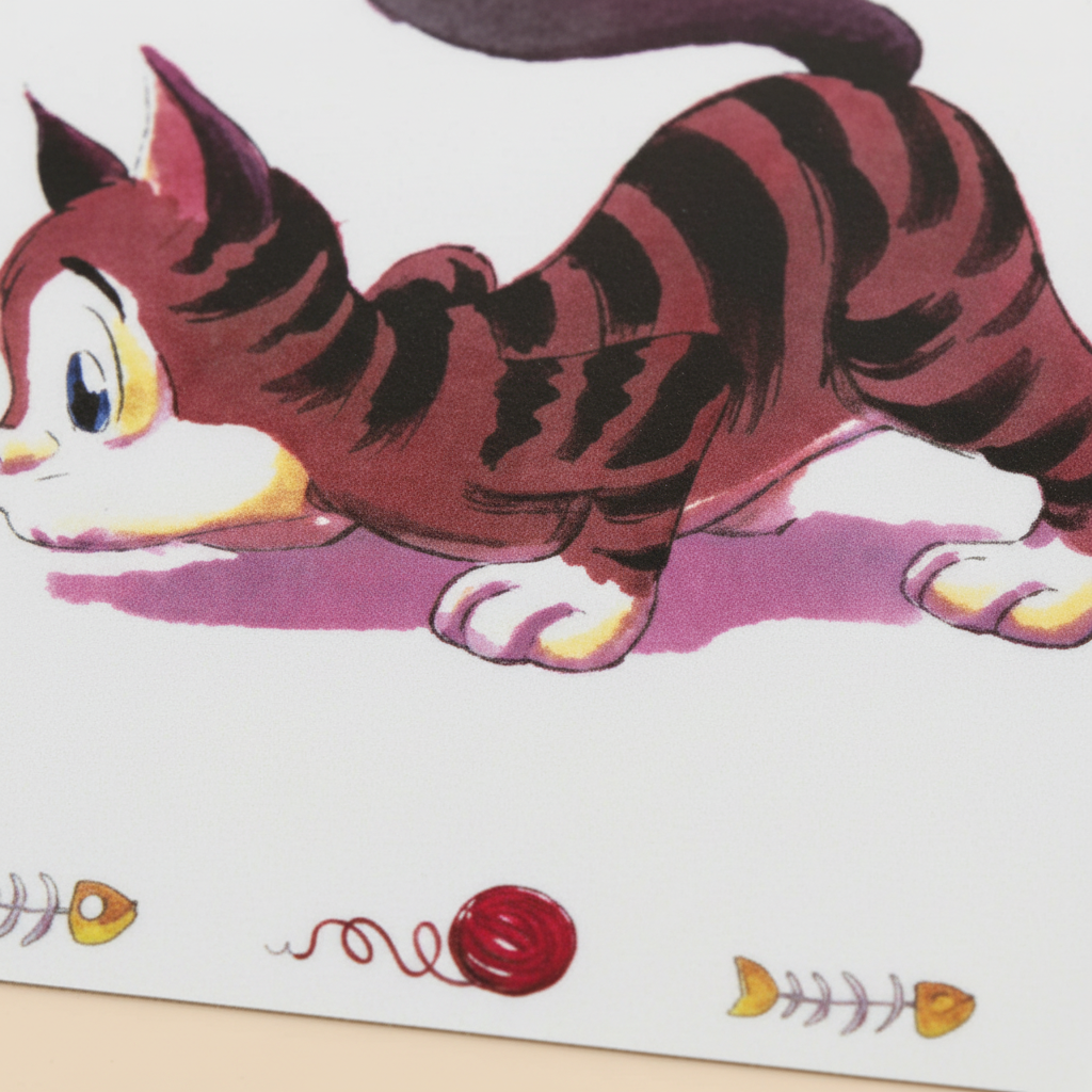 Napfunterlage Comic Katze Nahaufnahme