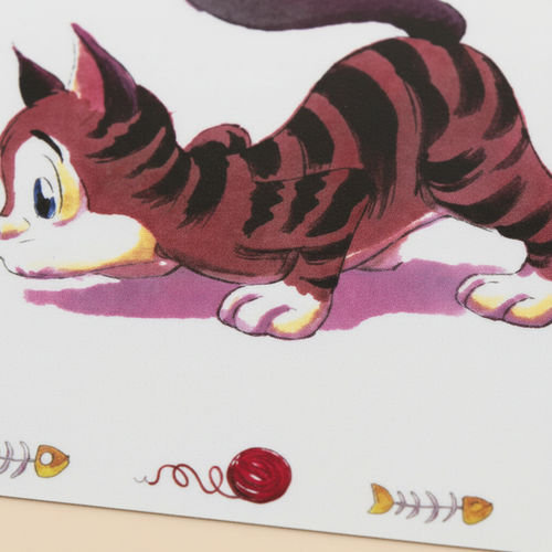 Napfunterlage Comic Katze Nahaufnahme